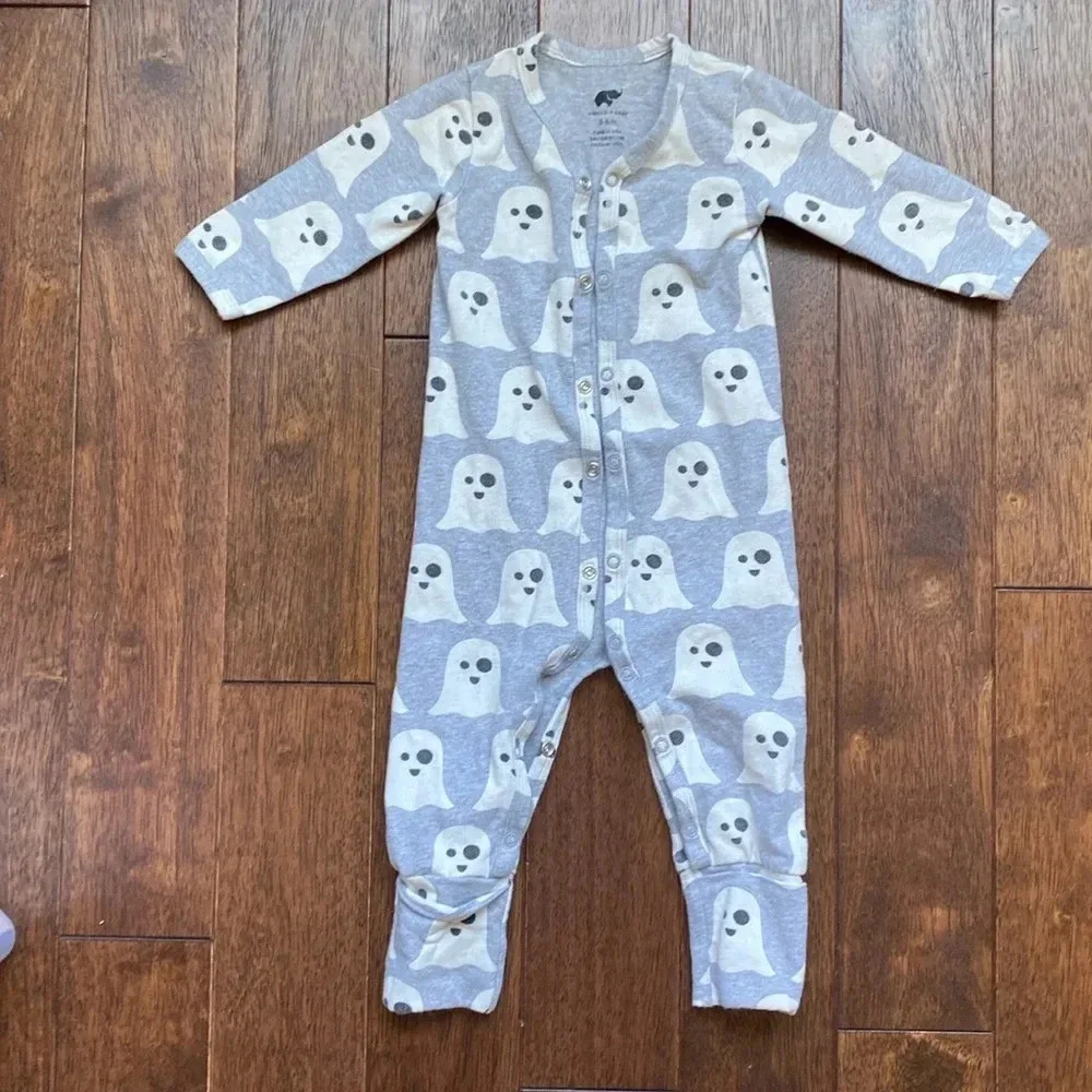 Monica + Andy On the Go One-Piece Halloween Ghost 3-6m